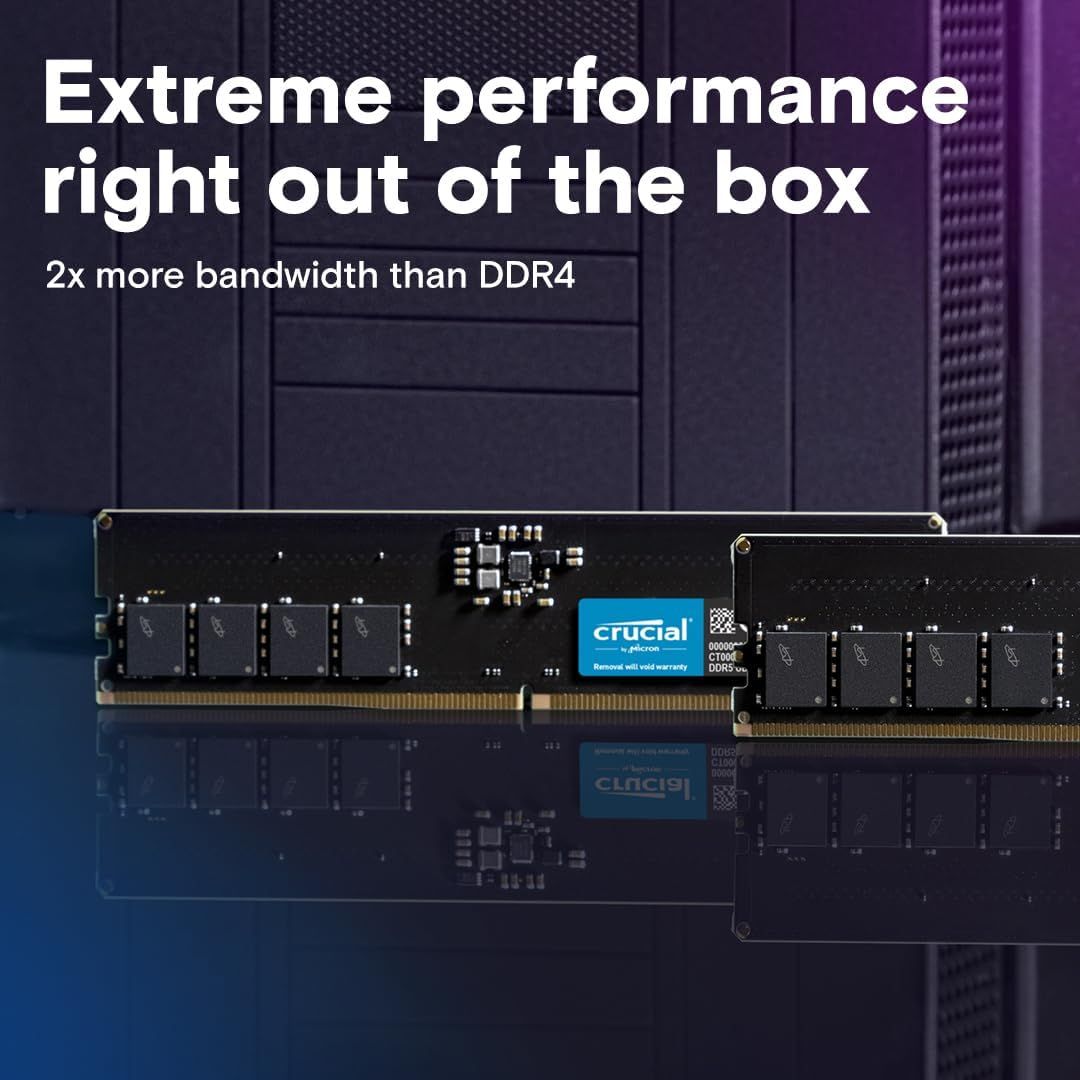 CRUCIAL 16G 4800MHZ CL40 WITHOUT HEATSINK DDR5