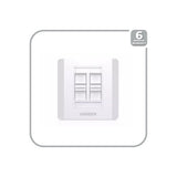UGREEN Quadruple-Port Wall Plate 1 pc (80443)