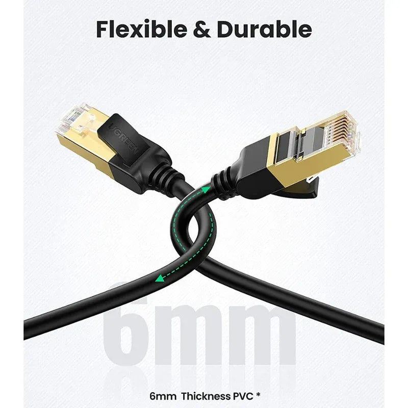 UGREEN NW107 Cat 7 F/FTP Lan Cable 3m (Black)   (11270)