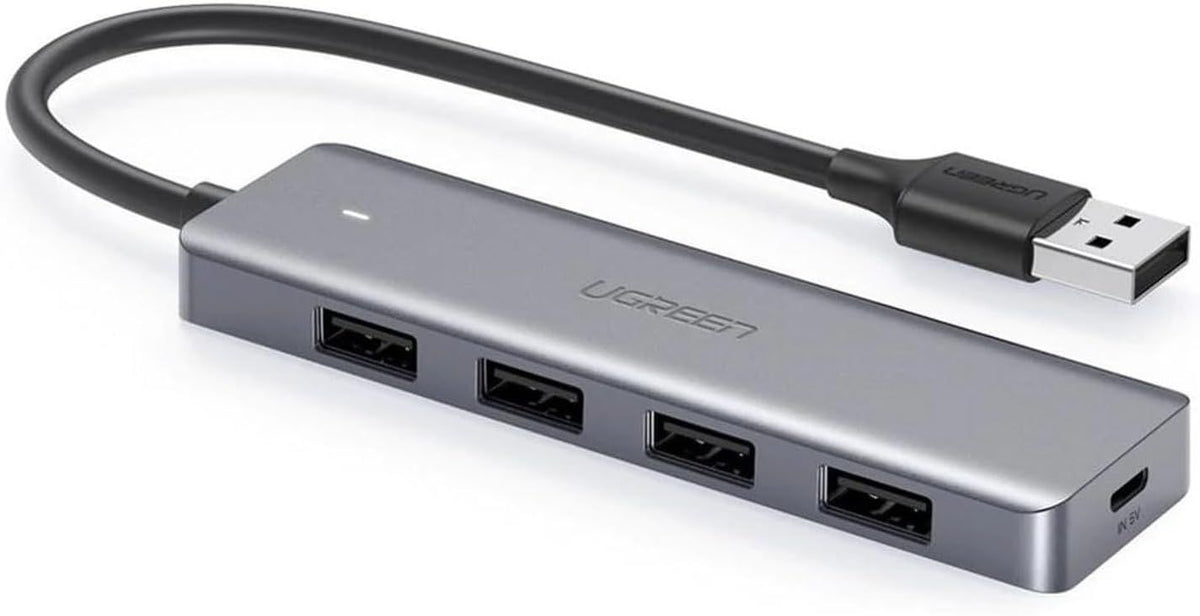 UGREEN 4-Port USB 3.0 Hub + Powered by Micro USB, Metal Plated Shell, Ultra Slim CM219 (50985)