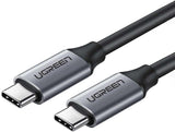 UGREEN USB 3.1 Type C Male to Type C Male Cable Nickel Plating Aluminum Shell 1.5m (Gray) (50751)