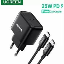 Ugreen Wall Charger with USB Cable , 25 Watt, Black- 50581