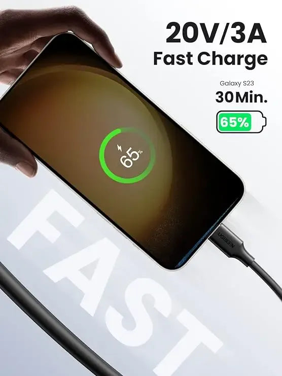 UGREEN 50997 60W USB Type-C Charging Cable (1 Meter) PD 3.0 3A Fast Charge Cord for iPhone 15