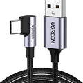 UGREEN 70255 US284 USB-A to USB-C 3A 480Mbps 90 Degree Fast Charging Cable 3m -Space Grey