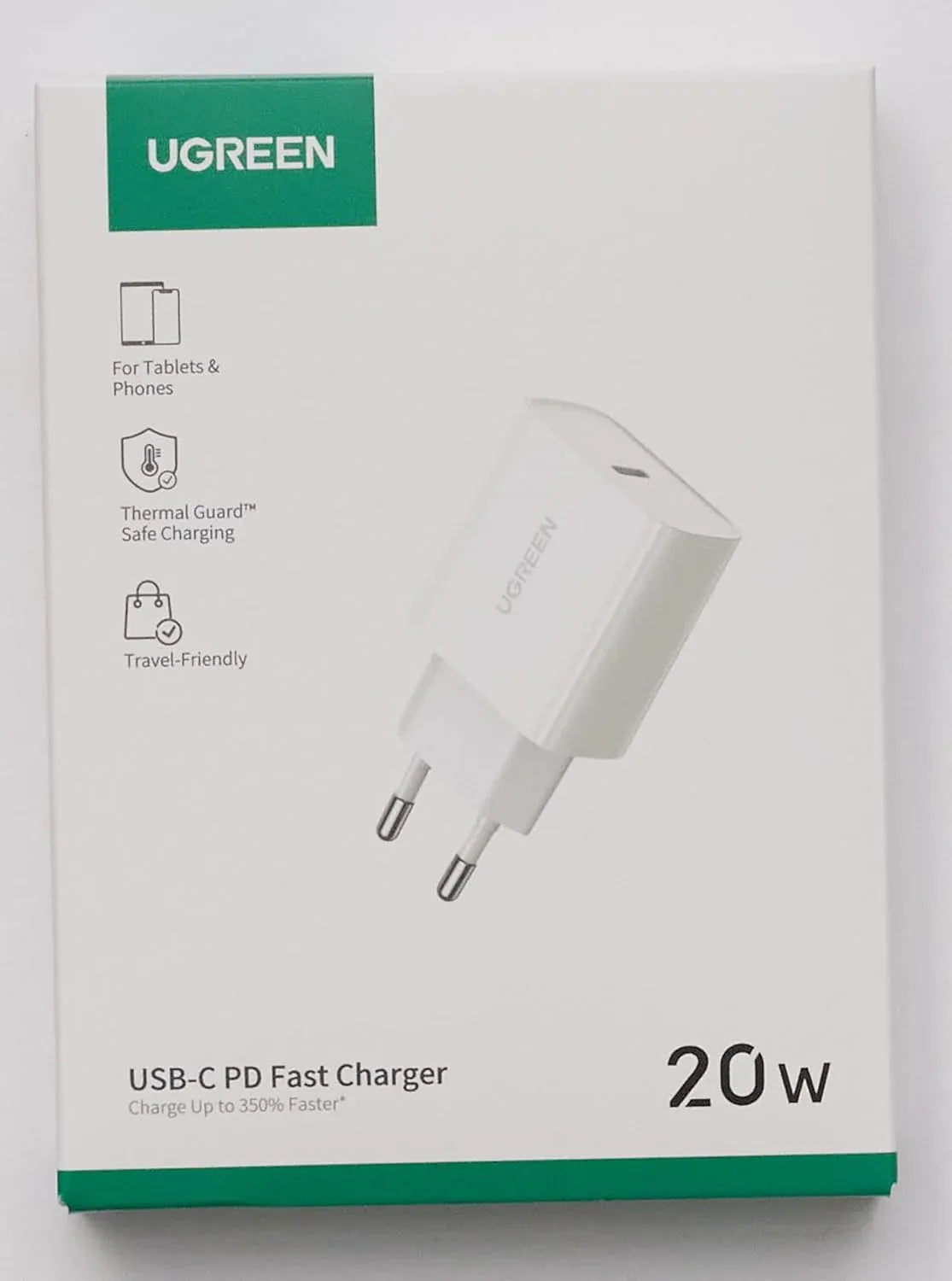 UGREEN 20W USB-C PD Fast Charger -White CD137 (60450)