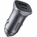 UGREEN Metal PD3.0 + QC3.0 Dual USB Car Charger -Space Grey (30780)