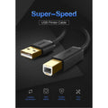 UGREEN USB2.0 AM to BM Print Cable 3m -Black  US135 (10351)