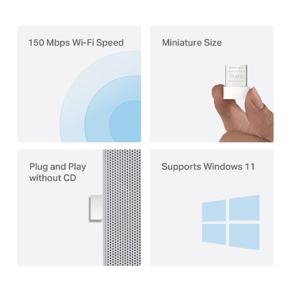 Mercusys MW150US N150 Wireless Nano USB Adapter driver