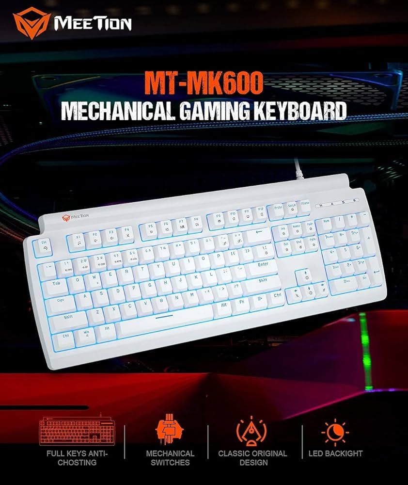 Meetion Keyboard MK600RD White
