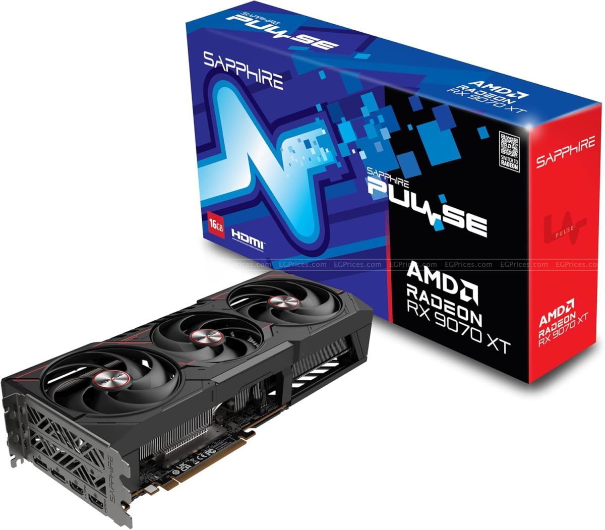 SAPPHIRE PULSE RADEON RX9070 XT GAMING OC TRIPLE 16GB