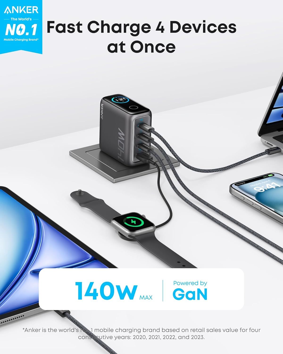 Charger 4 Ports (140W) With Cable B2697 B2697GZ1