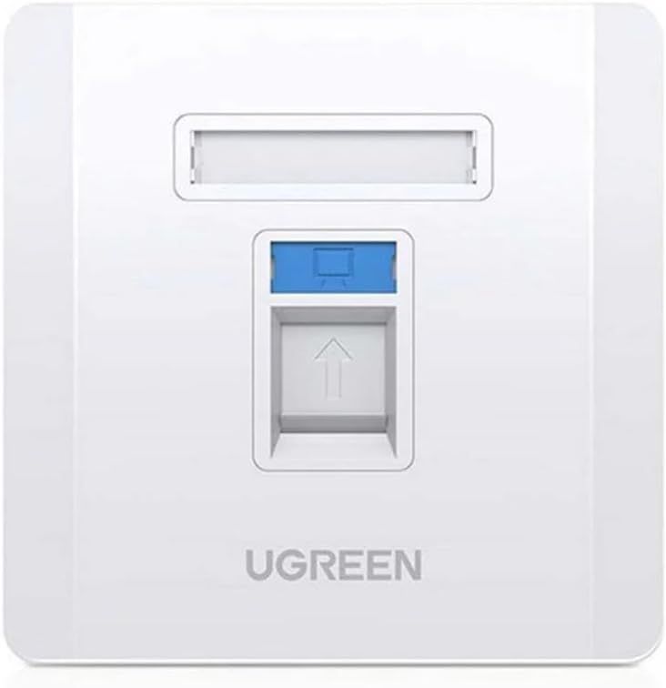 Ugreen white Wall Socket internet LAN RJ45 86 mm x 86 mm - NW144 - 80180
