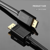 Ugreen-DP Male to Male-4K@60Hz-2K@144Hz 3m  (Black)-10212