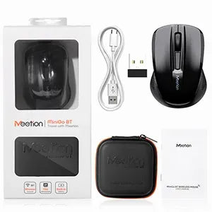 Meetion-Mouse-MiniGo-WL and Bluetooth-Rechargable-Black