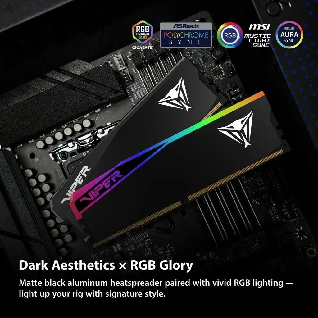 PATRIOT VIPER ELITE 5 ULTRA RGB 64GB (2*32GB) 6000MHZ CL28 BLACK
