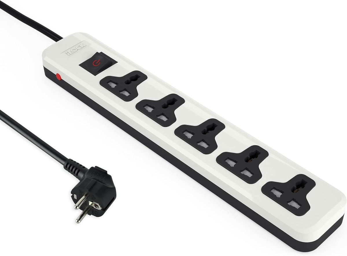 Power Strip-iLock-5 Outlet Univ- 2m - 5066