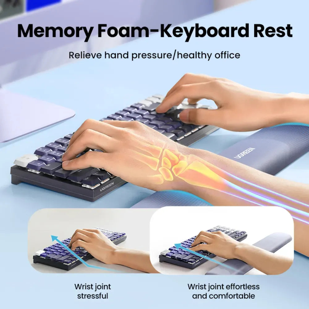 UGREEN Ergonomic Keyboard Wrist Rest Black - 25248