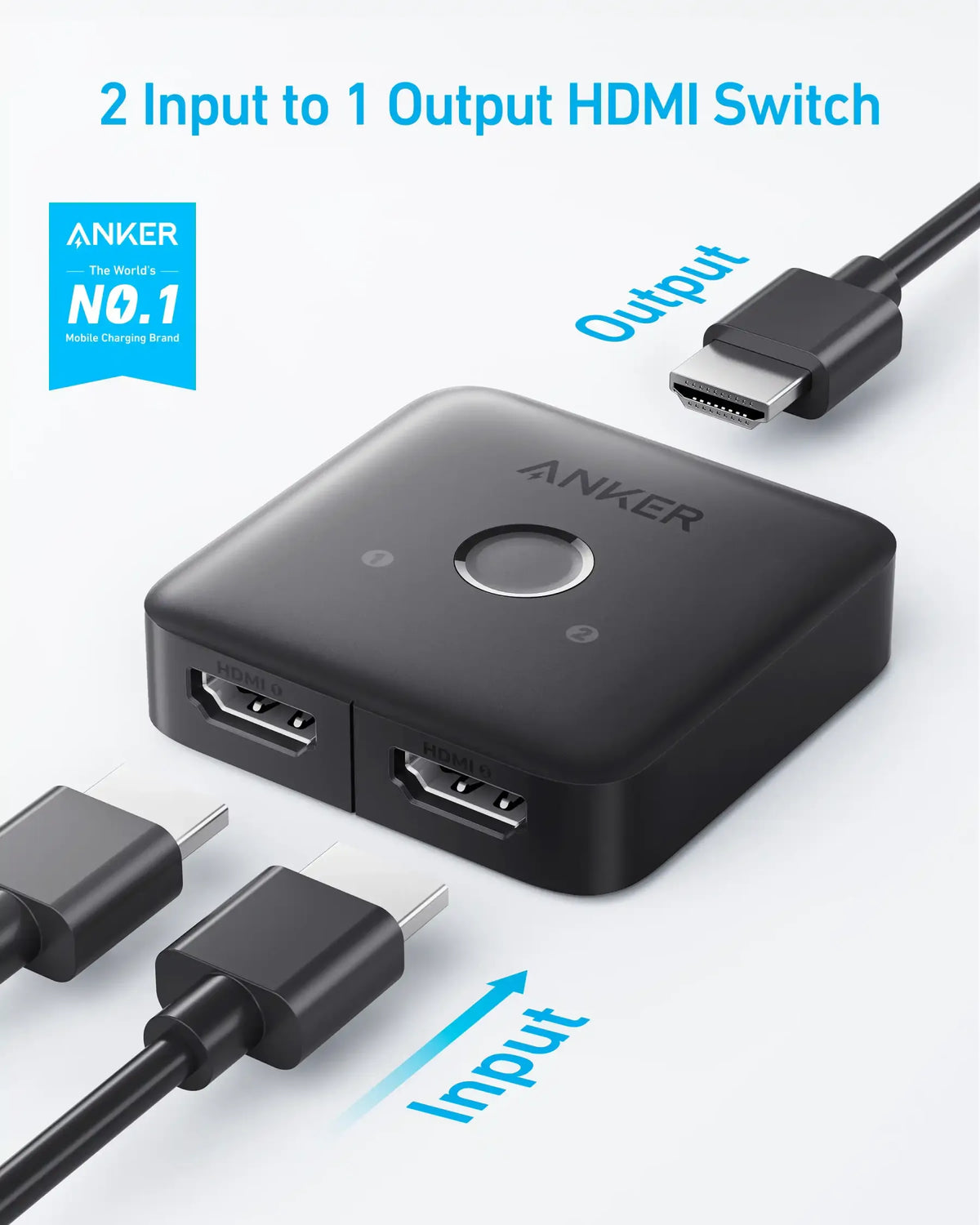 Anker Switch HDMI 2 IN 1-Gray - A83H10A1