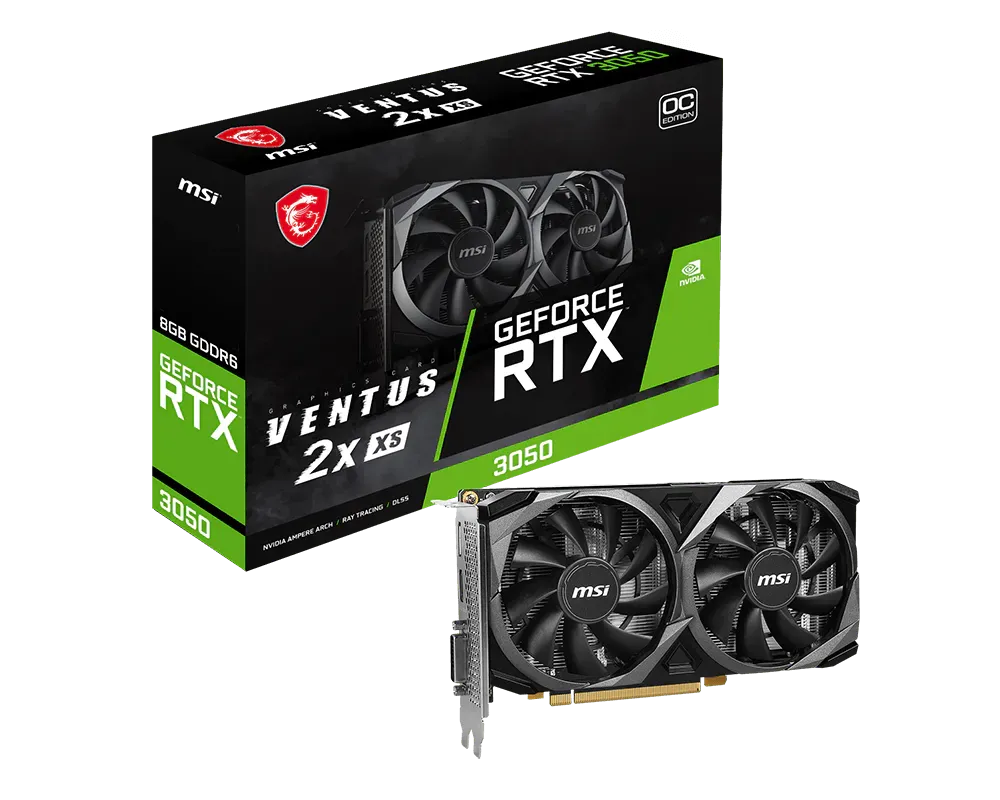 MSI RTX 3050 VENTUS 2X XS OC 8G GDDR6